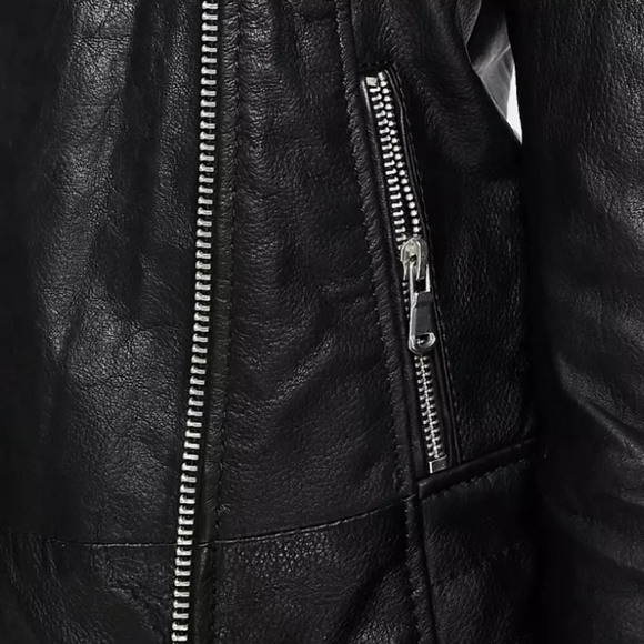NWT BARNEY'S | Moto Genuine Leather Jacket - Picture 12 of 16